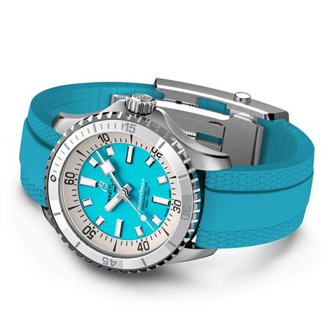 breitling watches turquoise|Breitling supercoean automatic.